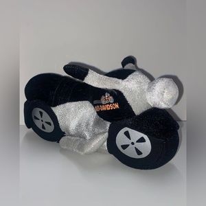 Harley Davidson 2007 Stuffed Plush 8” Black & Silver Motorcycle